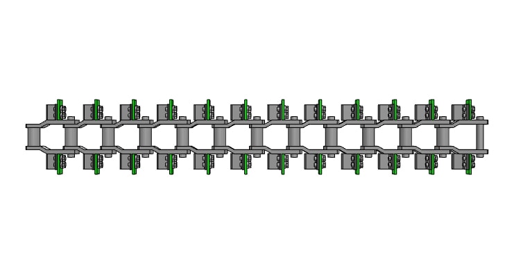 Configurador de cadenas de arrastre de granos
