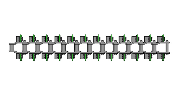 Configurador de cadenas de arrastre de granos