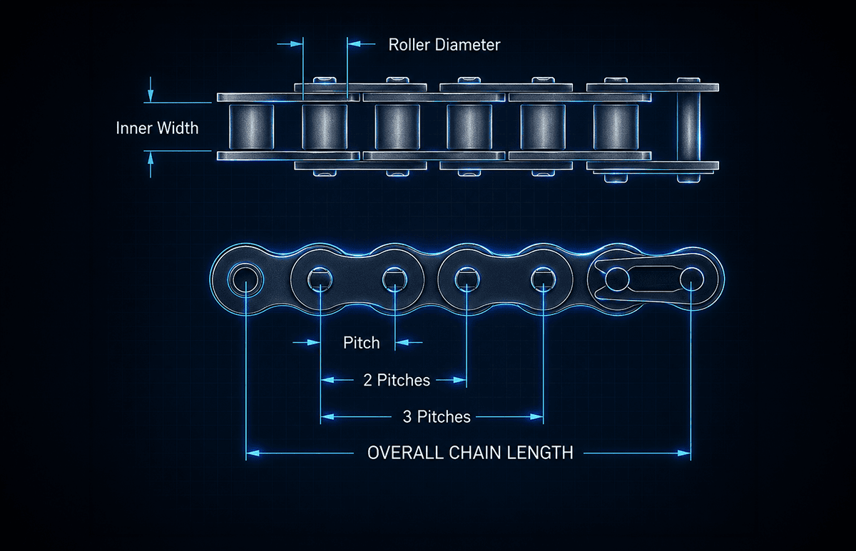 How to Measure Roller Chain