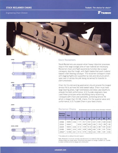 Stacker Reclaimer Chains